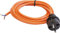 as - Schwabe PUR Baustellen-Anschlussleitung 3 m - Robuste Leitung 230 V/16 A - H05BQ-F 2x1,0 - Konturenstecker - Ende 30 mm abgemantelt, Orange – IP44, 70911