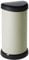 Curver Metal Effect Plastic One Touch Deco Bin, Ivory, 40 Litre