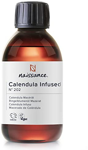 Naissance Ringelblumenöl (Nr. 202) - 225ml - Calendula Öl für Kosmetik, Gesicht, Haut, Körper, Natürlich Calendulaöl