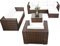 XINRO erweiterbares 23tlg. Polyrattan Lounge Möbel Set Ecksofa - braun-Mix - Sitzgruppe Garnitur Gartenmöbel Lounge Set XXL - inkl. Lounge Ecke + Sessel + Hocker + Tisch + Kissen