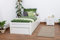 Kinderbett/Jugendbett Easy Premium Line K1/1h inkl. 2. Liegeplatz und 2 Abdeckblenden, 90 x 200 cm Buche Vollholz massiv weiß lackiert