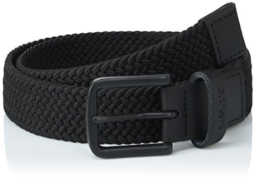 LEVIS FOOTWEAR AND ACCESSORIES Herren Performance Weave Gürtel, Schwarz (Regular Black), 85 cm (Herstellergröße: Small)