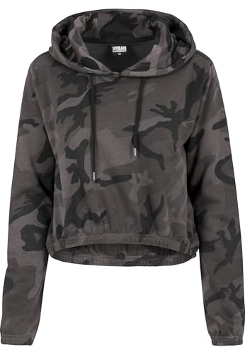 Urban Classics Women's Ladies Camo Cropped Hoody Hooded Sweatshirt (pack of 1)