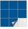 Kiwistar Fliesenaufkleber Enzianblau Seidenmatt - 9 x 9 cm - 50 Stück - Klebefliesen zum Überkleben von Wandfliesen - Fliesensticker für Küche Bad Fliesenmuster - selbstklebend und wasserfest