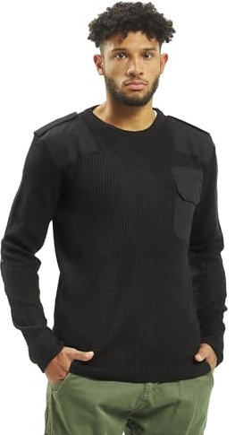 Brandit BW-Pullover - Rundhals, Schwarz, Gr.- XL/54-56