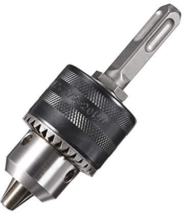 sourcing map Drill Chucks, 1/2-20UNF Threaded 1.5-13mm Capacity Square Shank with Chuck Key for Electric Impact Corded Cordless Drill