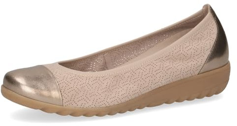 CAPRICE Women' 9-22103-42 Ballet Flat, Sand Comb, 4.5 UK