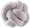 SZETOSY Knoten-Ball-Kissen - GOODCHANCEUK Knoten-Ball-Kissen-handgemachtes Kissen-Plüschtier-dekoratives Wurfs-Kissen für Schlafzimmer-Sofa-Auto-Büro-Spielraum 25x25CM Grau