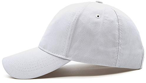Ruyosn Basecap Damen Zopf High Ponytail Kappe Sommer Pferdeschwanz Sonnenschutz Hip Hop Cap Baumwolle, Weiß