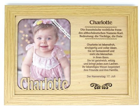 CHARLOTTE - Bilderrahmen Holz, Deko Bilder mit Rahmen, Fotorahmen stehend und hängend - Für dein Zuhause. Picture Frame. Deko Wohnzimmer. Fotografie, Foto, Bild, Porträt, Portrait.