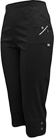 Sockenhimmel Kurze Hosen Damen Sommerhosen Bermuda 7/8 Schlupfhose leichte Stoffhose angenehme Caprihose mit Taschen