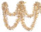 YYCRAFT Zweifarbige Metall-Lametta-Girlande, gedreht, 8,9 cm, Champagner/Weiß