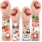 Leesgel Weihnachten Tattoo Kinder, Weihnachten Temporäre Tattoos, 6 Blatt Weihnachten Kindertattoos für Mitgebsel Kindergeburtstag Jungen Mädchen Geschenktüten Kinder Spielen Weihnachts Party Zubehör