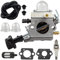 ZAMDOE Vergaserkit für Stihl SH56 SH56C SH86 SH86C BG86 BG86CE BG86Z BG86CEZ Gebläse, ersetzt # C1M-S261B 42411200616 4241 120 0616, mit Zündkerze Kraftstoffleitung
