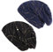 DAZISEN Frauen Baumwoll Turban Chemo Mütze – Weicher Bedruckter Kopfbedeckung Schlafmütze für Mädchen und Damen Krebs Alopezie Haarausfall Hut, Schwarz*1 + Dunkelblau*1