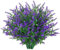 Lot de 8 bouquets de lavande artificielles, fleurs décoratives d'extérieur artificielles en plastique pour jardin