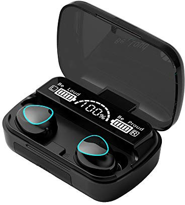 M10 True Wireless Earbuds BT 5.1 Headphones Stereo Earphones with Touch Control 2000mAh Power Bank Case LED Digital Power Display HiFi Stereo Sound Noise Canceling Technology IPX7 Waterproof Binaural