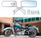 WTZMOTO Specchietti Rettangolari per Moto da 8mm/10mm, Rettangolari, Dotato di 2 Bulloni Argentati,Compatible with Harley Davidson Softail, Sportster,Touring, Cruiser (Chrom Silber # 2)