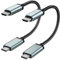 Avatcen 2 Pack Cavo da USB C a Micro USB, cavo di ricarica e sincronizzazione in nylon da Tipo C a Micro USB compatibile con Galaxy S7/S6/J7/J3, LG, PS4, Kindle, telefono Android (30 cm, grigio)