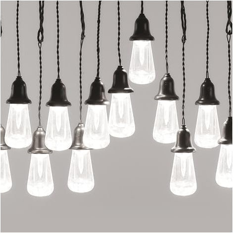EMOS LED-Lichterkette warmweiß für Innen und Außen, 7,6 lange Partylichterkette mit 16 LED-Akrylat-Lampen in Kegelform, 5m Anschlusskabel mit Netzteil, IP44 für Partys, Weihnachten, Deko