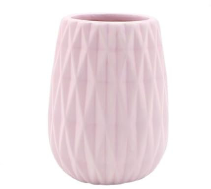 OISE ART STORE Trade Shop - Bicchiere Porta Spazzolini Colore Rosa Lavorato Accessori Arredo da Bagno 79947 -