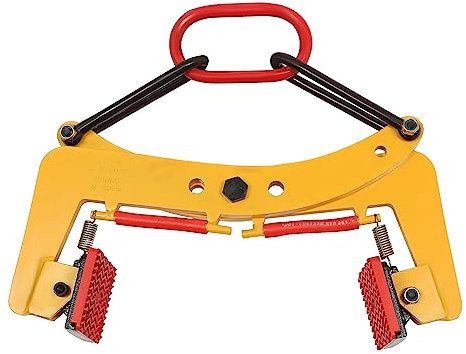 Bordsteinzange Steingreifer 8-30cm Versetzzange bis 280 kg Ziegelzange Randsteinheber Bordsteinversetzzange mit Endringe zum Heben und Transportieren von Holz, Schnittholz und Stein