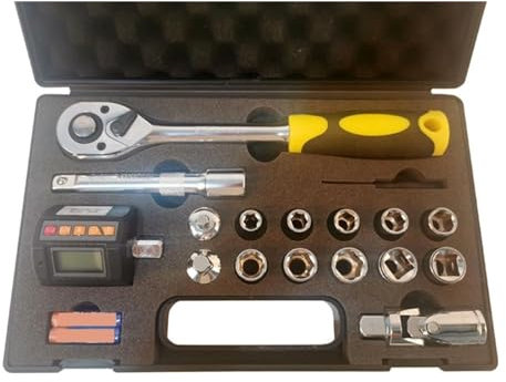 ZQJYMXY Digital Torque Adapter, Digital Display Torque Meter Set Torque Meter Tester Torque Adapter Spark Plug Socket Wrench Tool High Precision