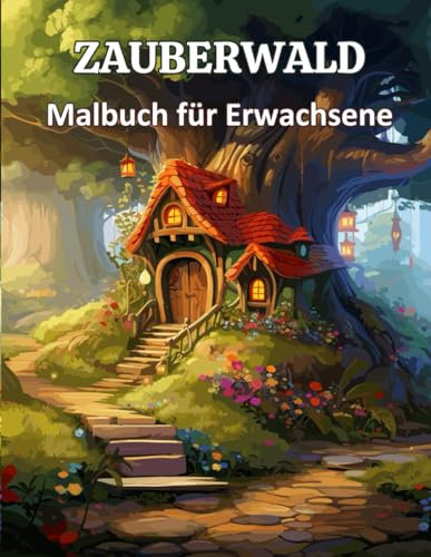 Zauberwald Malbuch für Erwachsene: Wunderschönen Illustrationen zum Ausmalen und Stressabbau | Fantasy-Lieberhaber