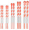 10 Piezas Brocas Multifuncionales, Brocas Universales Profesionales 6/8/10/12 mm, Brocas para Azulejos de Resistencia Industrial, para Metal, Madera, Hormigón, Mampostería, Azulejos, Plástico