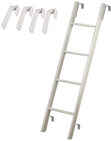 Etagenbettleiter für Zuhause, 116 cm/130 cm/140 cm/150 cm, Trittleiter mit Metallständer für Wohnmobil, Wohnwagen, Hochbett, Schlafsaal, Waschküche