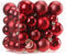 Sea Team 70er-Pack Weihnachtskugeln mit Strings, 30mm-50mm/1,18-1,97 Baubles, Bruchsichere Kunststoff-Weihnachtsbirnen, Hängende Dekorationen für den Weihnachtsbaum, Feiertage, Hochzeit, Party.Rot