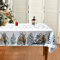 Tucwurl Weihnachtstischdecke, Weihnachten Tischtuch Weiß Abwaschbar Weihnachten Tischdecke, Groß Christmas Tischdecken mit Elch Bäume Schneeflocke, Küche Dekoration Party Dekor, 140 x 200cm