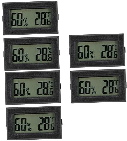 CAXUSD 3sets Hygrometer Für Terrarien Drahtlose Feuchtigkeit Meter Digital Lcd Niedriger Stromverbrauch 2 Stücke * 3