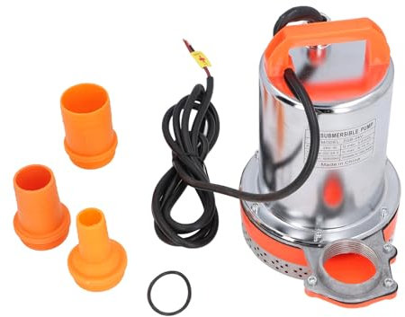 Tauchpumpe, DC24V 260W Solarwasserpumpe Tauchwasserpumpe Hochhubwasserpumpe mit 1 Zoll 1,5 Zoll 2 Zoll Auslassanschluss für Gartenteich, Pool, Boot, Aquakultur