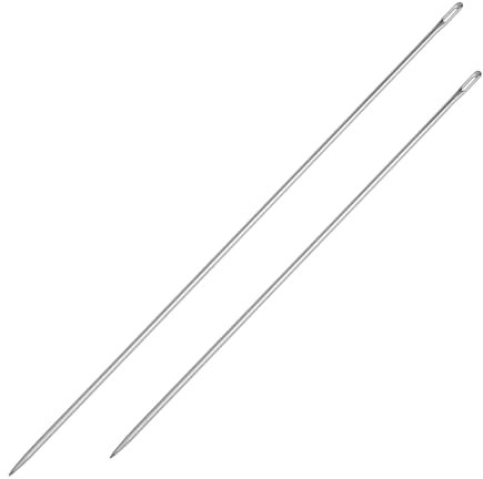 2 Stück Professionelle Polsternadeln, 25+30cm Lange Nähnadeln Große Nadeln Haarnadeln Große Nadel für Polsterleder