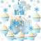 Drookaen Frozen Tortendeko, Kreisförmige Schneeflocke, Happy Birthday, Glitter Schloss Muffin Deko, Eiskönigin Tortendeko, Kuchen Deko für Mädchen Kinder Geburtstag Party