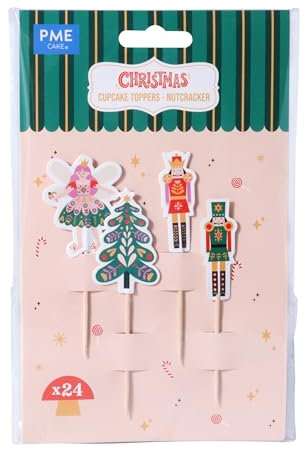 PME Christmas Cupcake Toppers - Nutcracker (Pack of 24)