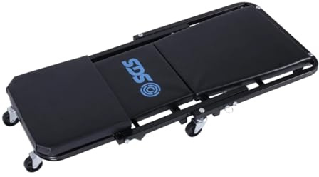 SGS 2-in-1 Car Creeper/Workshop Stool on Wheels Steel & Cushioned for Comfort