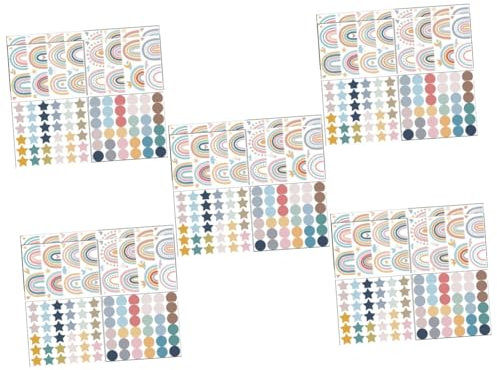 Alipis 10 Sets Cartoon Decal Rainbow Wall Stickers for Bedrooms Walls Cool Rug Wall Decal Aesthetic Room Decor Lilac Decorations Wallpaper Wall Ornaments Outdoor Removable PVC