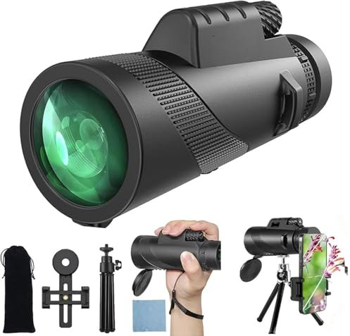 12x50 Monocular, Monokel Fernglas, MonocularTelescope, mit BAK4-Prisma und FMC-Objektiv, für Wildtiere Vogelbeobachtung Wandern Jagd Camping,Ideal für Naturbeobachter