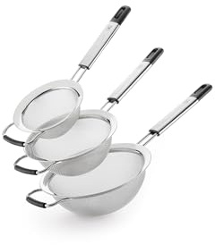 BRA | Set 3 coladores 12-16 - 19 cm, Acero inox 18/10