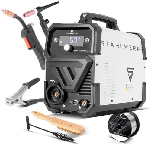 STAHLWERK Schweißgerät FLUX 160 ST Digital, Starter-Set mit 160 A und IGBT