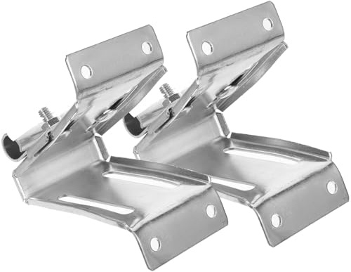 Amosfun Support de Fixation Réglable pour Porte de Garage Résidentielle, Kit 2 Pièces en Acier Galvanisé Charnière Robuste, Adapté pour Portes Sectionnelles