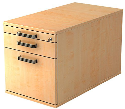 Rollcontainer TC mit 1 Schublade & 1 Hängeregister, 42,8 x 80 x 51,2 cm, Buche, Streifengriff