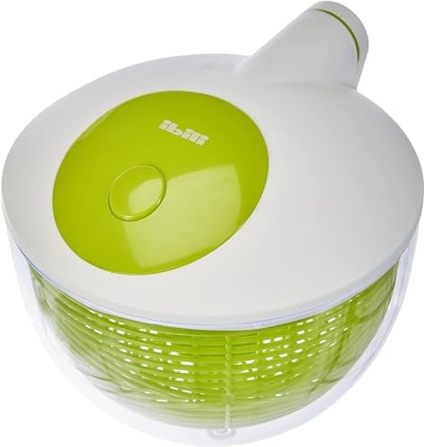 Ibili 783620 Essoreuse à Salade Essentiel 20 cm, Blanc/Vert