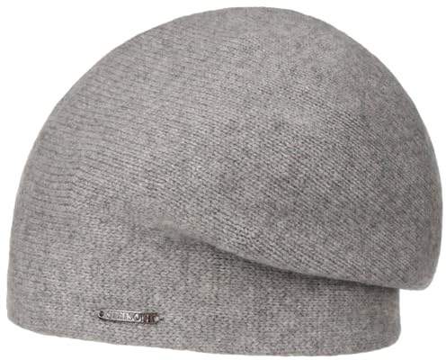 Stetson Shirley Kaschmir Strickmütze Oversize-Baske Unifarben Damen Herren Herbst Winter