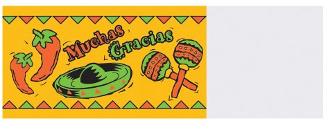 Hoffmaster 883121 Mexican Fiesta Adhesive Napkin Band, 4-1/4 Length x 1-1/2 Width, Chipboard Box (Case of 2000)