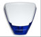 Live External Bell Box for Wired Intruder Burglar Alarm System - Delta Shape - Twin Flashing LED, Strobe, Anti-Tamper, Back Up Battery. IP65 Rated