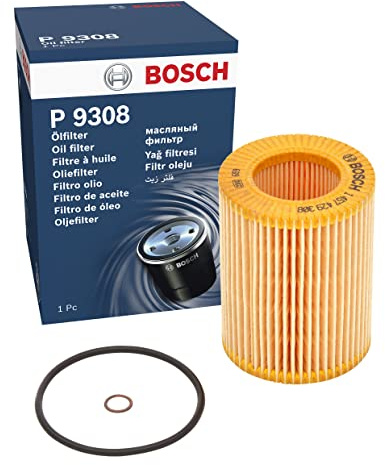 Bosch P9308 Car Oil Filter - Replacement Filter | Separates Soot and Metal Particles from Engine Oil - Provides Reliable Engine Lubrication