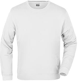 James & Nicholson Sweatshirt French Terry - Hochwertiger Sweat Pullover für Damen und Herren | Farbe: white | Grösse: L